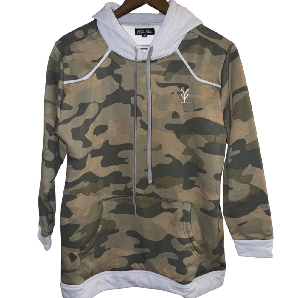 Yee Yee Camo Hoodie Country Western Athleisure Sweatshirt Hunting Streetwear - Picture 2 of 6